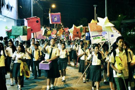 Students in Puerto Maldonado commemorate International Day Against Sexual Exploitation and Human Trafficking, September 23.