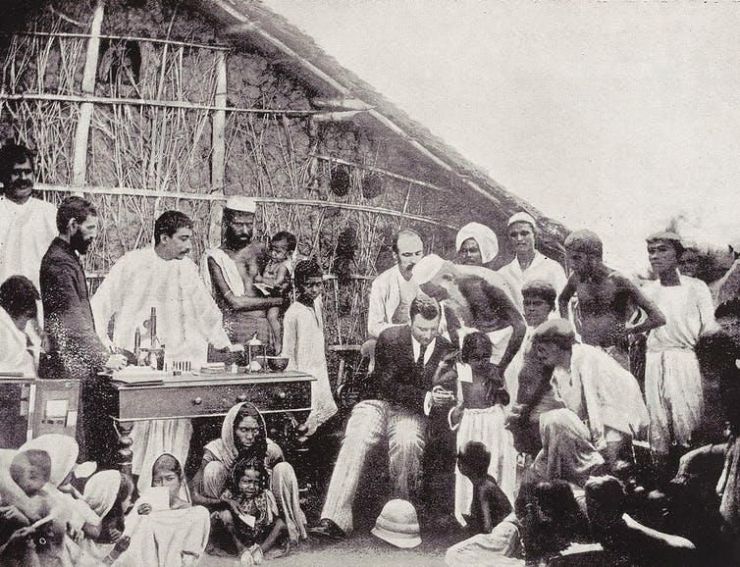 Anti-cholera inoculation in Calcutta in 1894.
